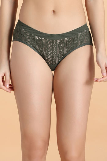 Buy Zivame Regular Rise Full Coverage Hipster Panty - Four Leaf Clover